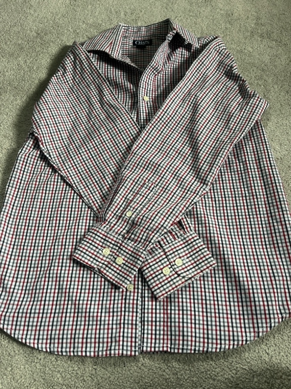 Chaps boys  Button-Down Check Shirt - Red, Black ,Gray and white